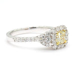 0.98ct Fancy Yellow Diamond Radiant Cut Cocktail Ring in 18K Solid Gold | Riyanika