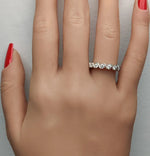 18K Solid Gold Round Lab Grown Diamond 0.52 Carat Wedding Band - Alternate Angle | Riyanika Jewels