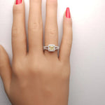 14K 1.06ct Lab Grown Yellow Diamond Radiant Cut Cocktail Ring