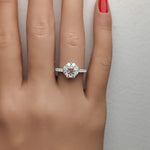 18K Solid Gold 1.07 Carat Cushion Purplish Pink Lab Grown Diamond Cocktail Ring - Alternate Angle | Riyanika Jewels