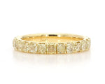 14K 1.01ct Lab Grown Yellow Diamond Radiant Cut Eternity Band