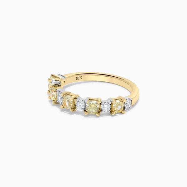 14K 1.26ct Lab Grown Yellow Diamond Radiant Cut Wedding Band