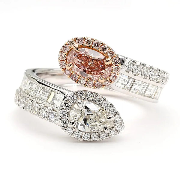 2.32ct Lab Grown Diamond Oval Cut Cocktail Ring in 18K Solid Gold | Riyanika