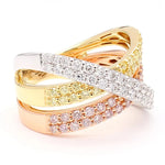 1.26ct Fancy Pink Diamond Round Cut Cocktail Ring in 18K Solid Gold | Riyanika