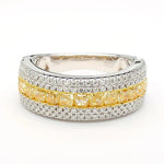 14K 1.95ct Lab Grown Yellow Diamond Cushion Cut Cocktail Ring