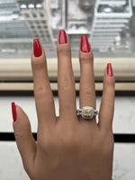 18K Solid Gold Cushion Lab Grown Yellow & Lab Grown Diamond 1.25 Carat Cocktail Ring - Alternate Angle | Riyanika Jewels