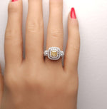 18K Solid Gold IGI Certified Lab Grown Cushion Diamond 1.48 Carat CTW Cocktail Ring - Detail | Riyanika Jewels