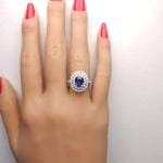 14K 2.76ct Lab Grown Diamond Oval Cut Cocktail Ring