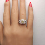 18K Solid Gold IGI Certified Lab Grown Fancy Green-Yellow Radiant Diamond 1.81 Carat CTW - Alternate Angle | Riyanika Jewels