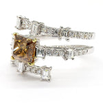 3.19ct Lab Grown Diamond Princess Cut Ring in 18K Solid Gold | Riyanika