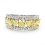 14K 2.09ct Lab Grown Yellow Diamond Cocktail Ring