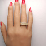 14K 1.95ct Lab Grown Yellow Diamond Cushion Cut Cocktail Ring