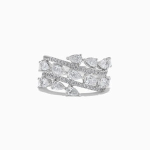 18K Solid Gold 2.82 Carat Pear White Lab Grown Diamond Cocktail Ring | Riyanika Jewels