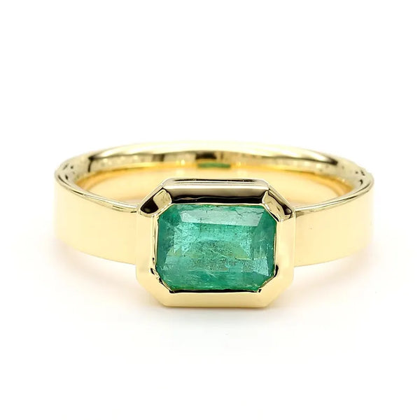 14K 1.41ct Emerald Cocktail Ring