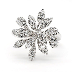 14K 0.78ct Lab Grown Diamond Round Cut Cocktail Ring