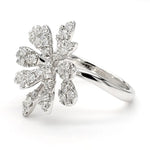 18K Solid Gold Round Lab Grown Diamond 0.78 Carat Cocktail Ring - Side View | Riyanika Jewels