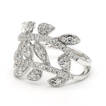 18K Solid Gold Round Lab Grown Diamond 0.90 Carat Cocktail Ring - Detail | Riyanika Jewels
