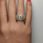 18K Solid Gold 3.63 Carat Radiant Yellow Lab Grown Diamond Cocktail Ring - Alternate Angle