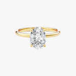 14K 2ct Lab Grown Diamond Oval Cut Solitaire Engagement Ring