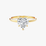 18K Solid Gold 1.00 CT Heart Cut Solitaire Lab Grown Diamond Engagement Ring | Riyanika Jewels