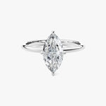 14K 2ct Natural Diamond Marquise Cut Solitaire Engagement Ring