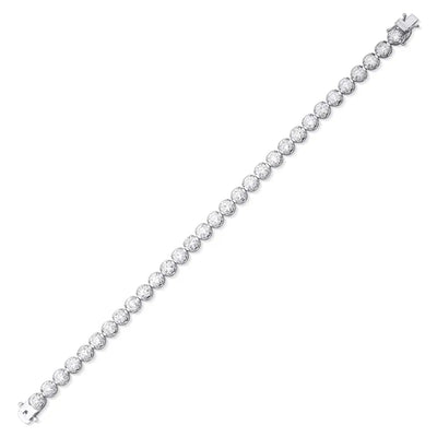 18K Solid Gold Lab Grown Diamond 10 Carat Infinity Tennis Bracelet | Riyanika Jewels