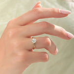 18K Solid Gold 1.00 CT Round Cut Twisted Solitaire Lab Grown Diamond Engagement Ring - View 6 | Riyanika Jewels