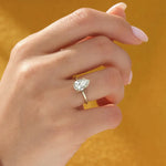 18K Solid Gold 2.00 CT Pear Cut Solitaire Natural Diamond Engagement Ring - Alternate Angle