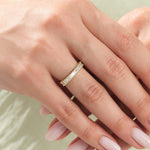 14K 1ct Natural Diamond Baguette Cut Eternity Wedding Band