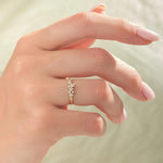 18K Solid Gold 1.00 CT Floating Cluster Lab Grown Diamond Wedding Band - View 6 | Riyanika Jewels