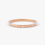 18K Solid Gold 2.00 CT Natural Diamond Flush Set Wedding Band” - Detail | Riyanika Jewels