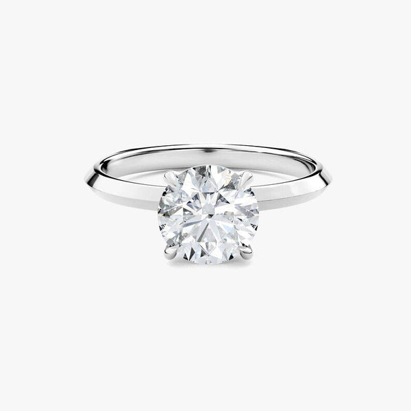 14K 2ct Natural Diamond Round Cut Solitaire Engagement Ring