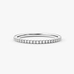 18K Solid Gold 1.00 CT 4-Prong Eternity Lab Grown Diamond Wedding Band - Detail | Riyanika Jewels