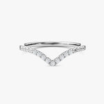 18K Solid Gold 2.00 CT Lab Grown Diamond Alternating Curved Ring - Detail | Riyanika Jewels