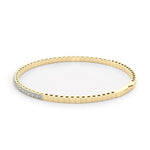 14K Solid Gold Natural Diamond Flexi Bangle