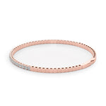 14K Solid Gold Natural Diamond Flexi Bangle