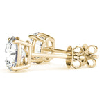 14K 1ct Lab Grown Diamond Solitaire Stud Earrings
