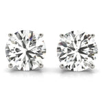 18K Solid Gold 1 CTW Natural Diamond Solitaire Stud Earrings