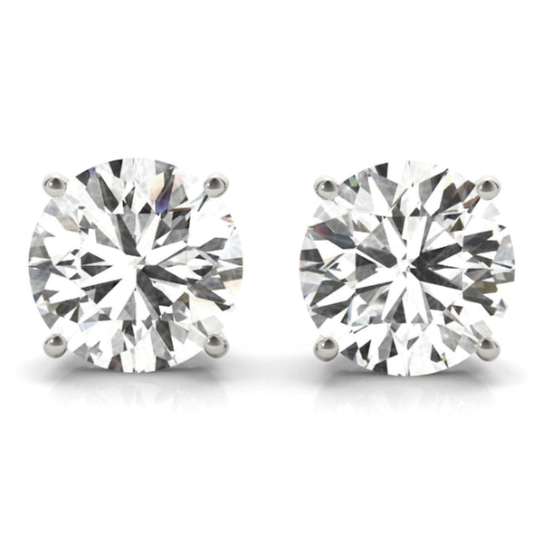 14K 1ct Lab Grown Diamond Solitaire Stud Earrings