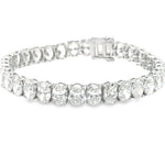 14K 7ct Lab Grown Diamond Oval Cut Tennis Bracelet