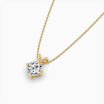 14K 2ct Lab Grown Diamond Cushion Cut Solitaire Pendant