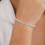 18K Solid Gold Lab Grown Diamond Round Cut Tennis Bracelet - View 10 | Riyanika Jewels