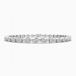 18K Solid Gold Natural Diamond Round Cut Tennis Bracelet - View 9 | Riyanika Jewels