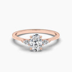14K 1ct Lab Grown Diamond Oval Cut Three Stone Engagement Ring