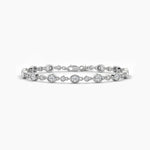 14K Natural Diamond Oval Cut Tennis Bracelet