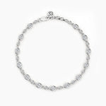 14K Natural Diamond Oval Cut Tennis Bracelet