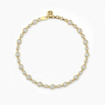 18K Solid Gold Lab Grown Diamond Round Cut Tennis Bracelet – Delicate Stacking Wedding Gift - View 7