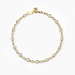 14K Natural Diamond Round Cut Tennis Bracelet