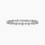 14K Natural Diamond Round Cut Tennis Bracelet