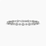 18K Solid Gold Lab Grown Diamond Round Cut Tennis Bracelet – Delicate Stacking Wedding Gift - View 8